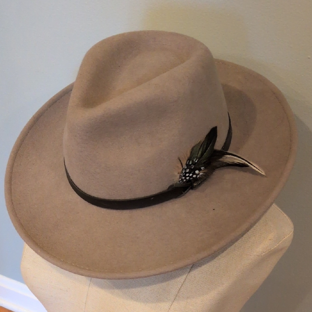 Monte Carlo Hat Company Mountainland Classic Tan Felt Hat Women's Meduim - Picture 1 of 9